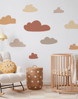 Sticker mural nuages roses