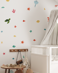 Bright Sea Creatures Wall Decal