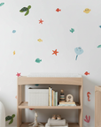 Autocollant mural avec créatures marines lumineuses