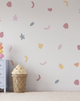 Mixed Shapes Blush Wall Decals