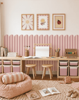 Striped Scalloped Wall Panels