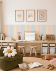 Striped Scalloped Wall Panels