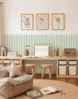 Striped Scalloped Wall Panels