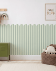 Striped Scalloped Wall Panels