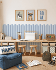 Striped Scalloped Wall Panels