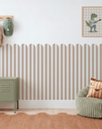 Striped Scalloped Wall Panels