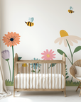 Autocollant mural Jardin Fleuri
