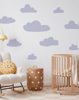 Sticker mural nuages roses