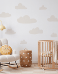 Sticker mural nuages roses