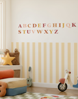 Classic Alphabet Wall Decal - Warm