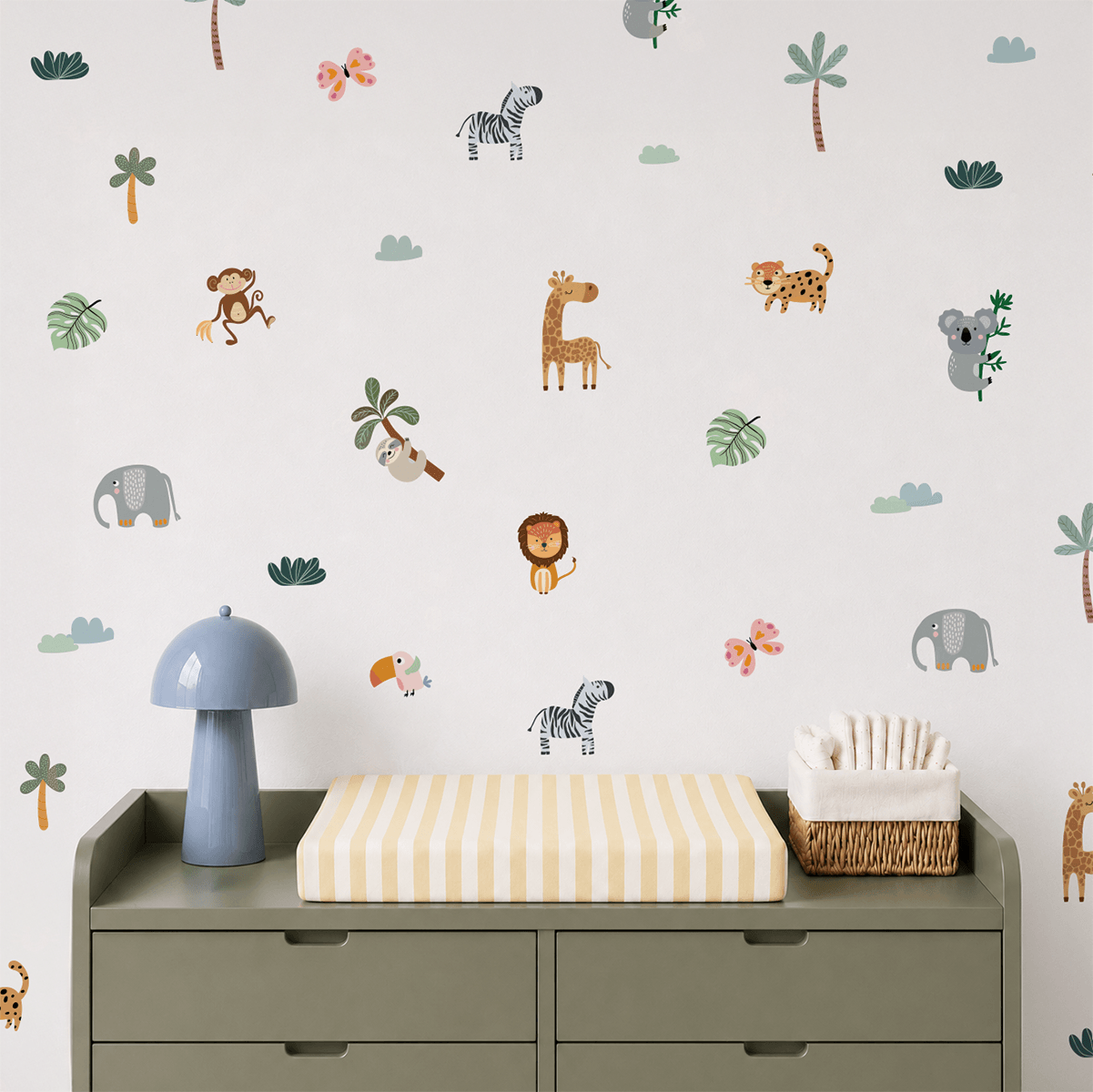 Safari Wall Decals – Playful Animal Set for Kids Rooms – Cool Kids ...
