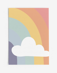 Right Rainbow Cloud Wall Print