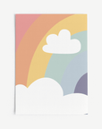 Left Rainbow Cloud Wall Print