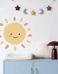 Autocollant mural à rayons courts Sunny Face