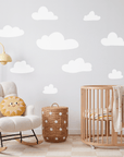 Sticker mural nuages roses
