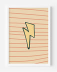 Wall Print: Lightning Bolt