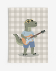 Wall Print: T-Rex On Guitar