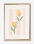 Tulip Pink Stripes Wall Print