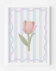Tulip Sky Stripe Wall Print