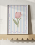 Tulip Sky Stripe Wall Print