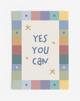 Yes You Can Blue Wall Print