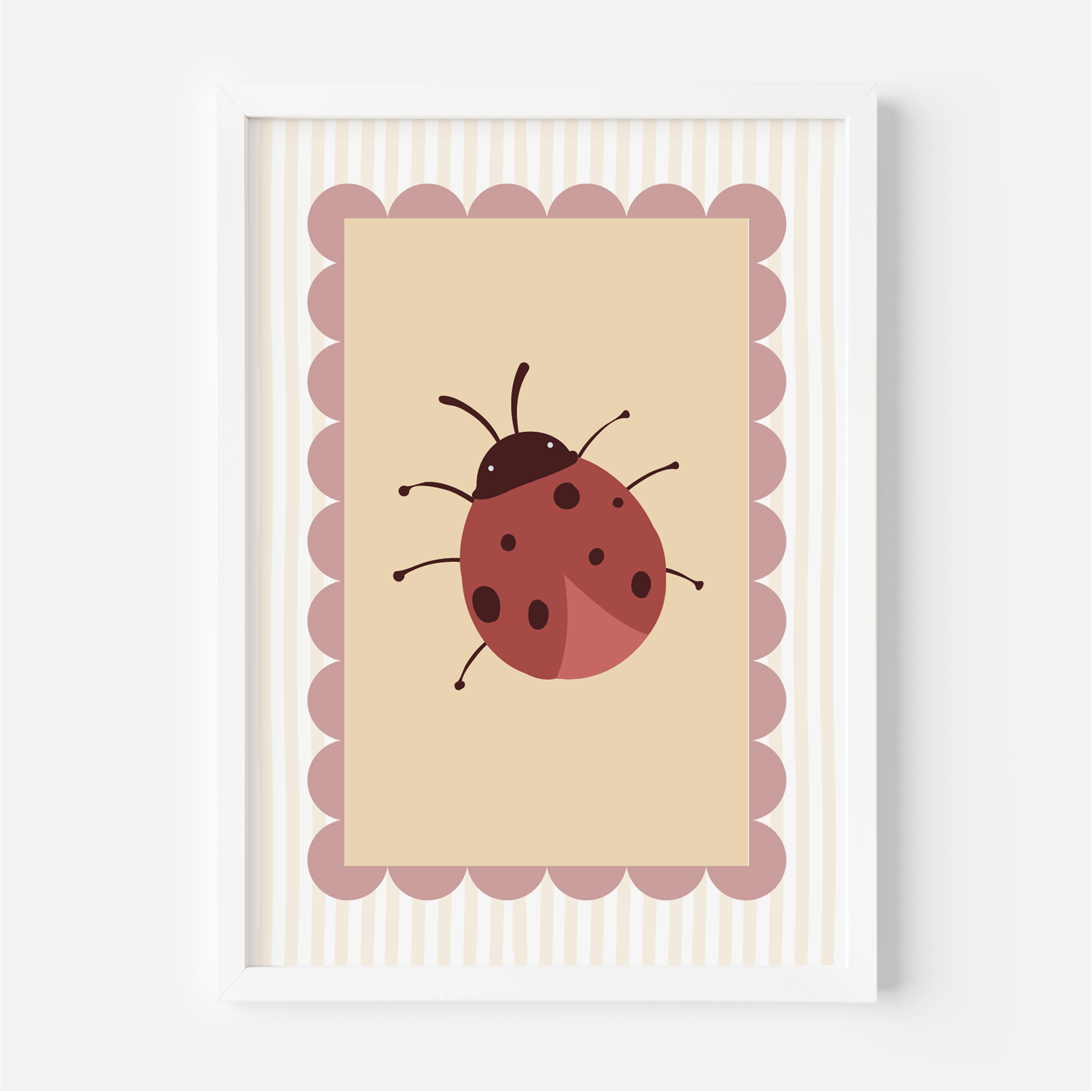 Ladybug Wall Print | Playful Kids Wall Art | Cool Kids Sticker Co.