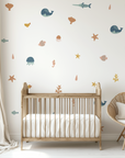 Warm Sea Creatures Small Wall Decal