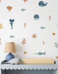 Warm Sea Creatures Small Wall Decal