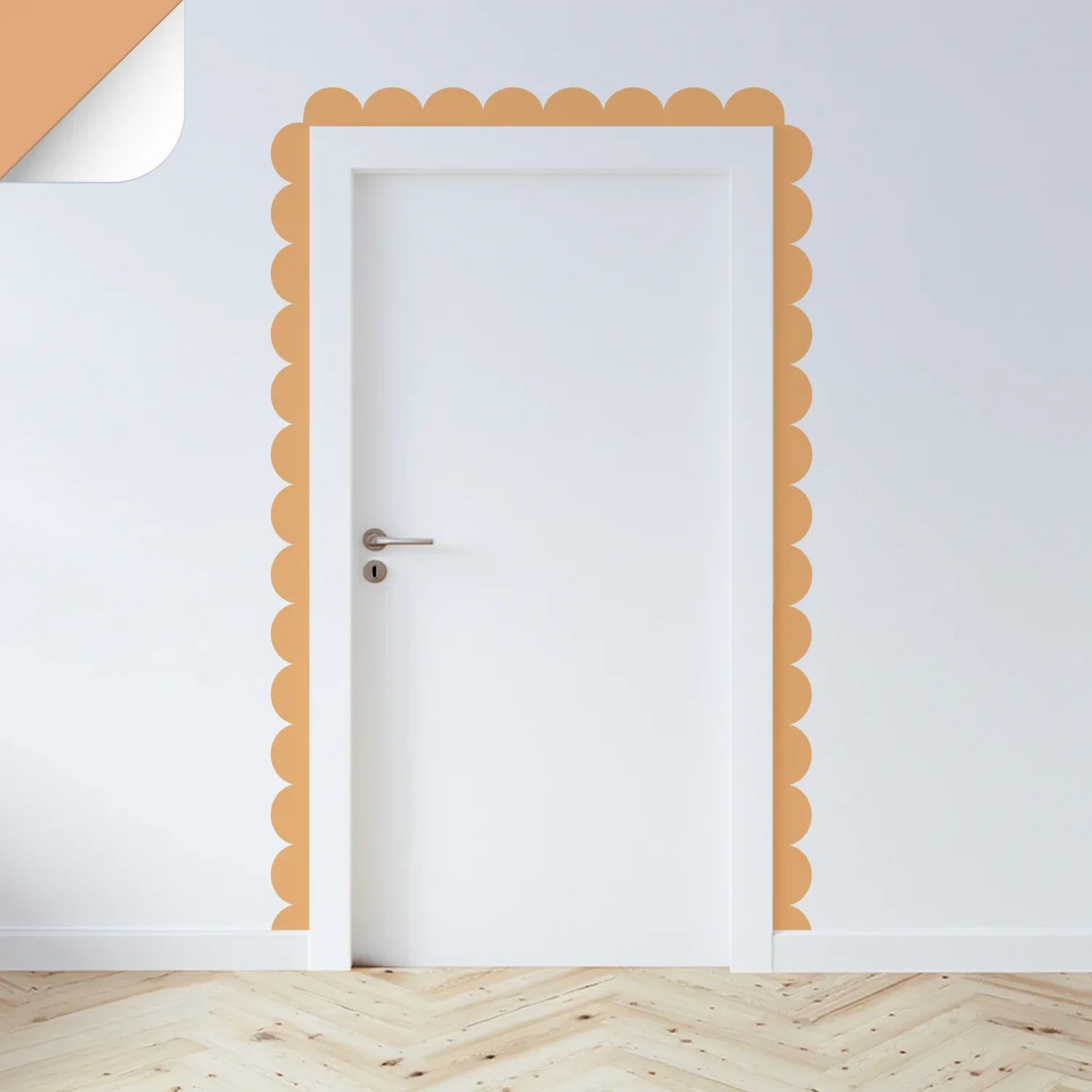 Oranges & Yellows Scalloped Border Decals - Apricot - DW14.