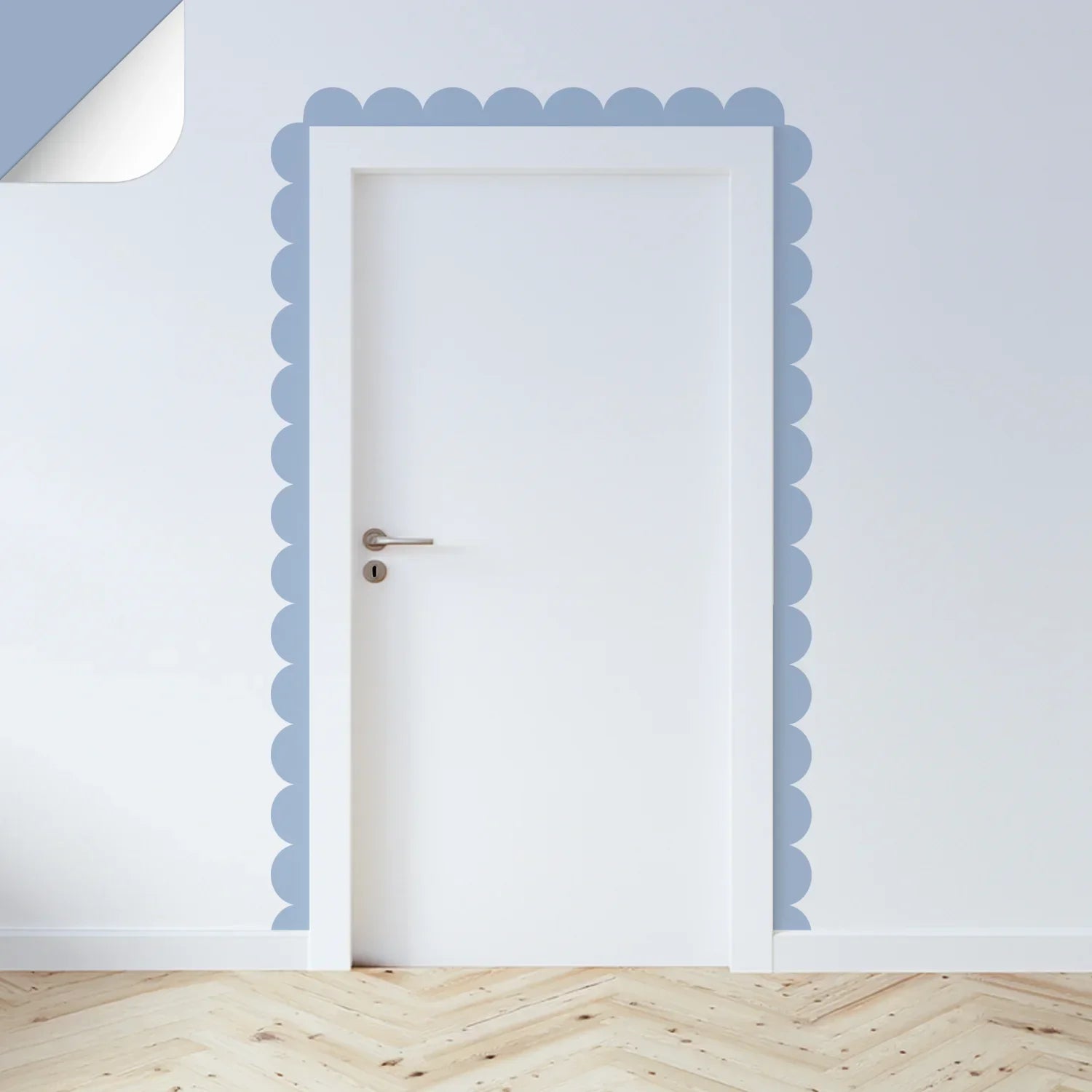 Blues Scalloped Border Decals - Blue - DW14. Borders