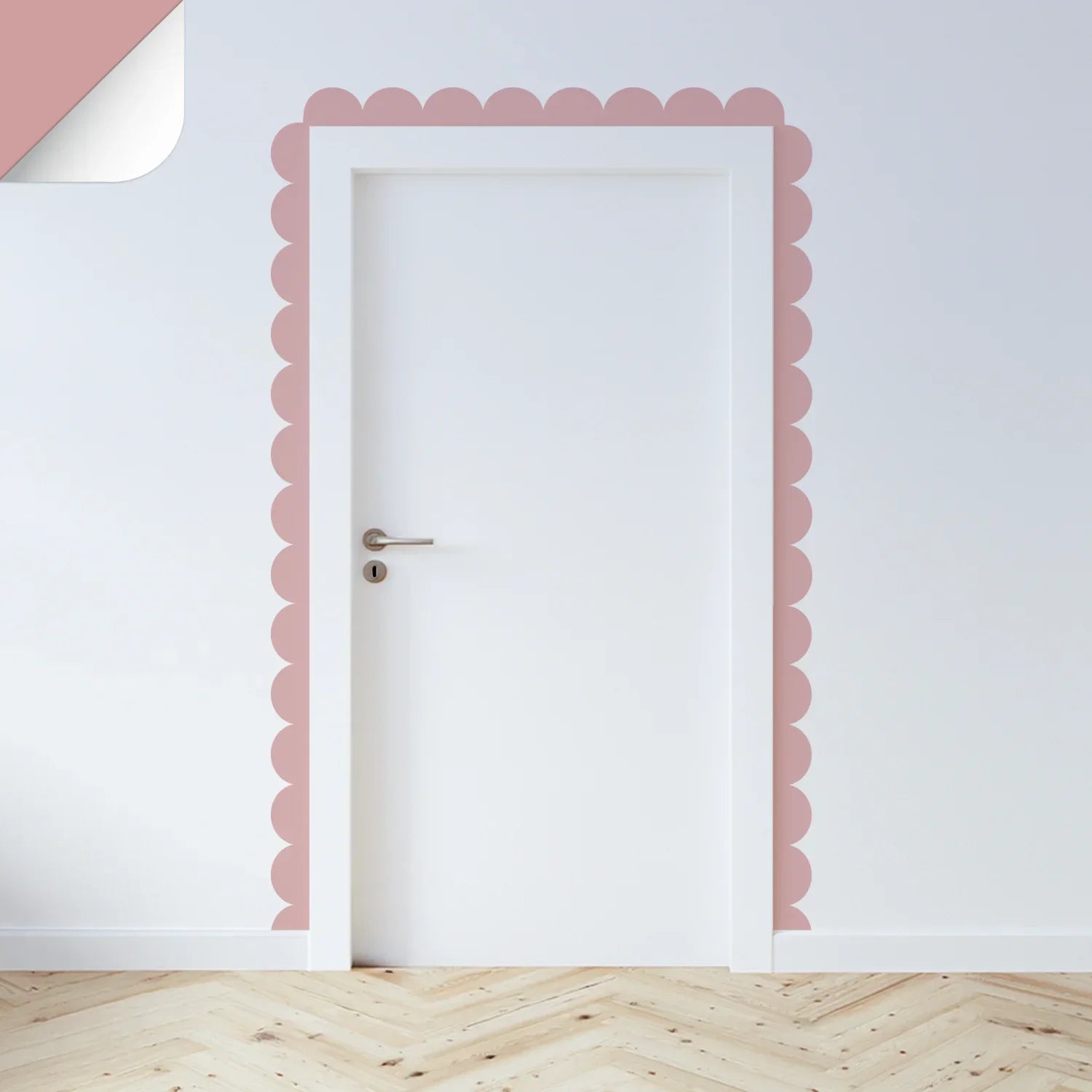 Pinks & Purples Scalloped Border Decals - Blush - DW14.