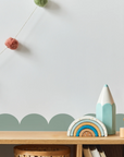 Block Coloured Scalloped Border Decals - DW14. Borders