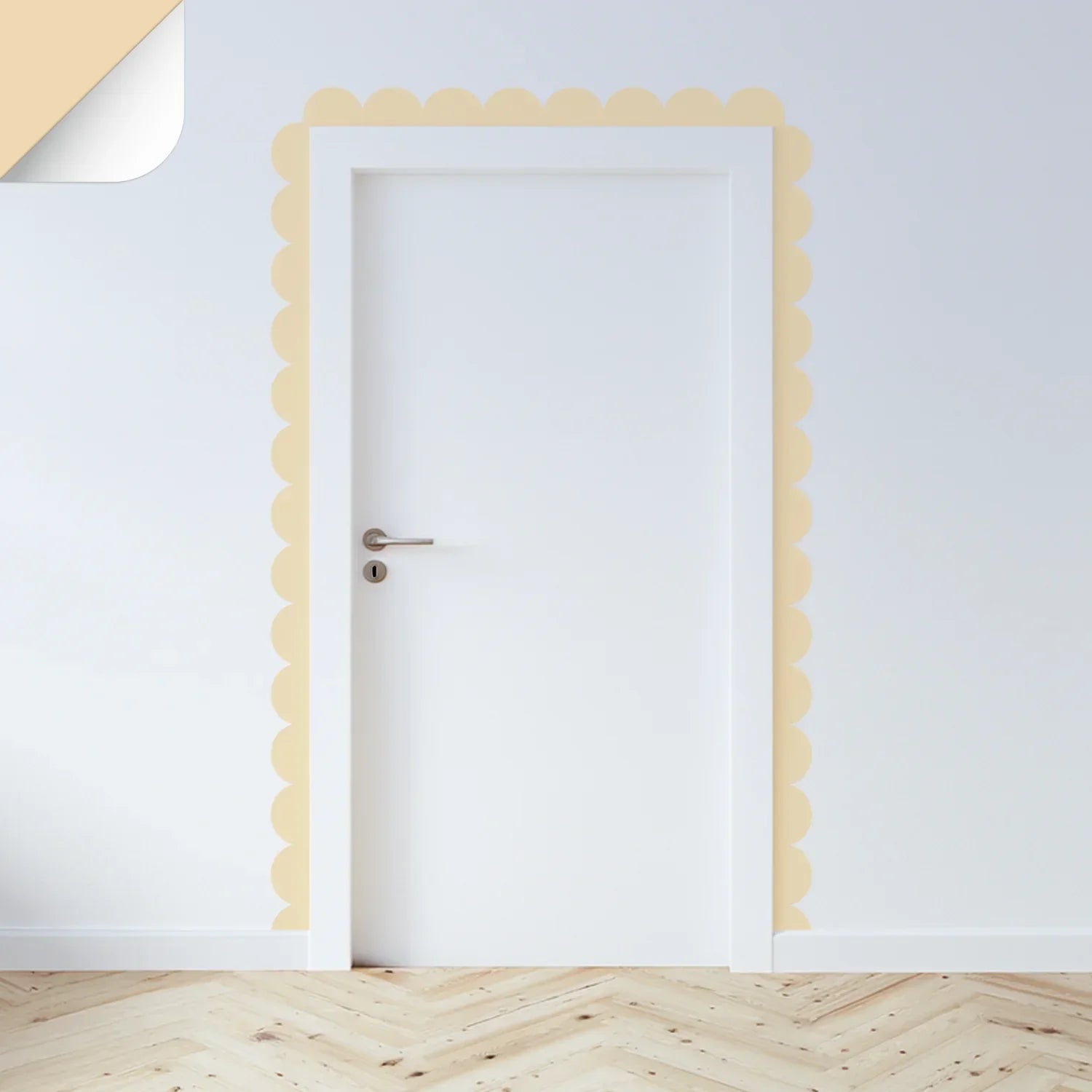 Oranges & Yellows Scalloped Border Decals - Butter - DW14.