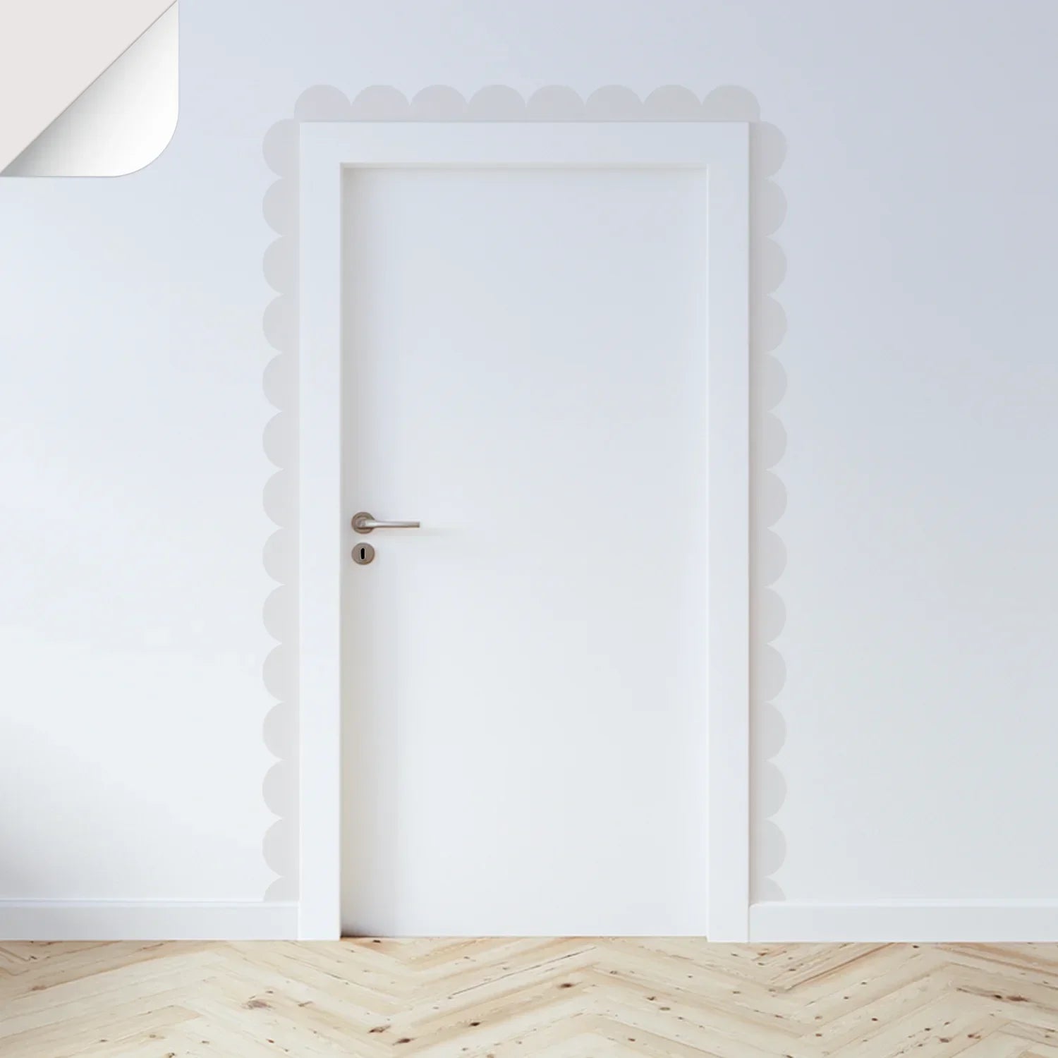 Neutrals Scalloped Border Decals - Powder - DW14. Borders