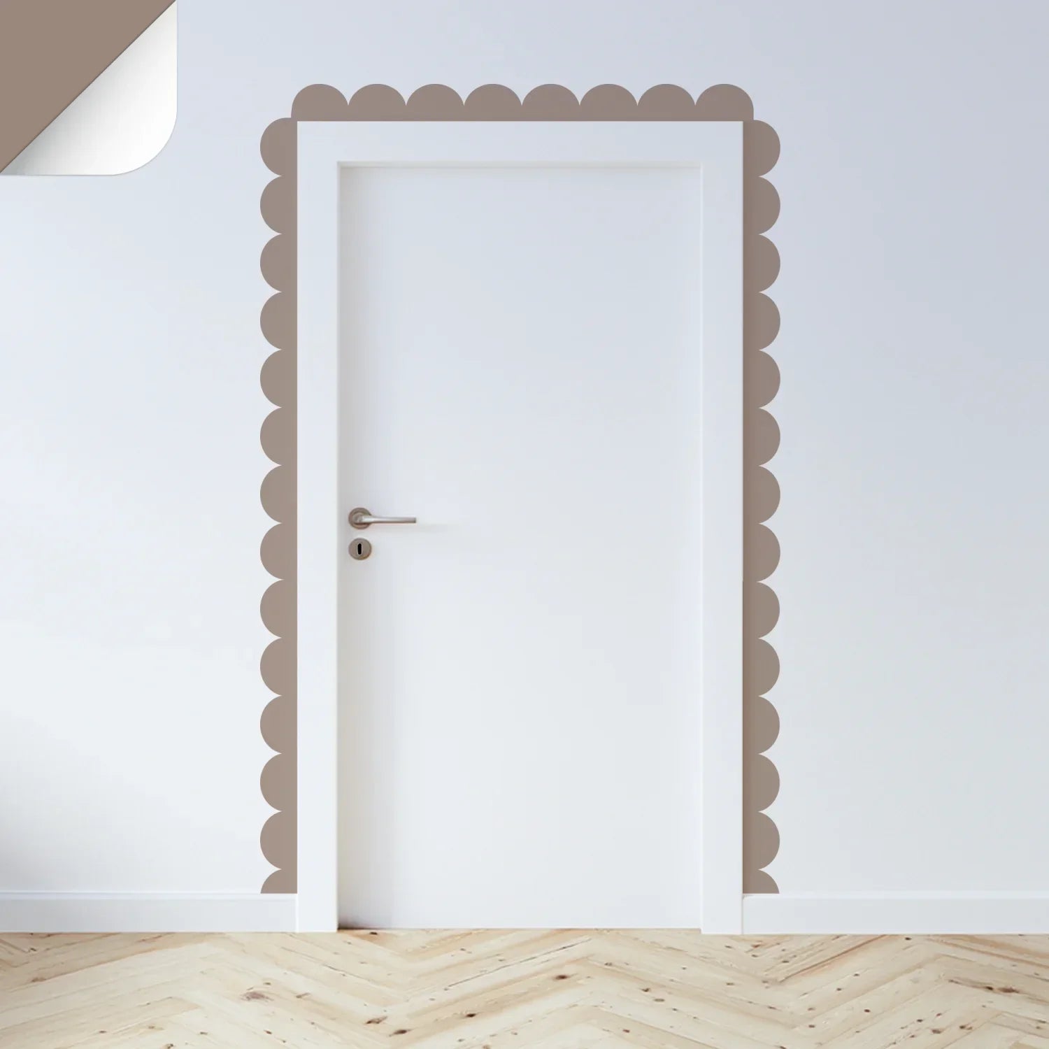 Neutrals Scalloped Border Decals - Mocha - DW14. Borders