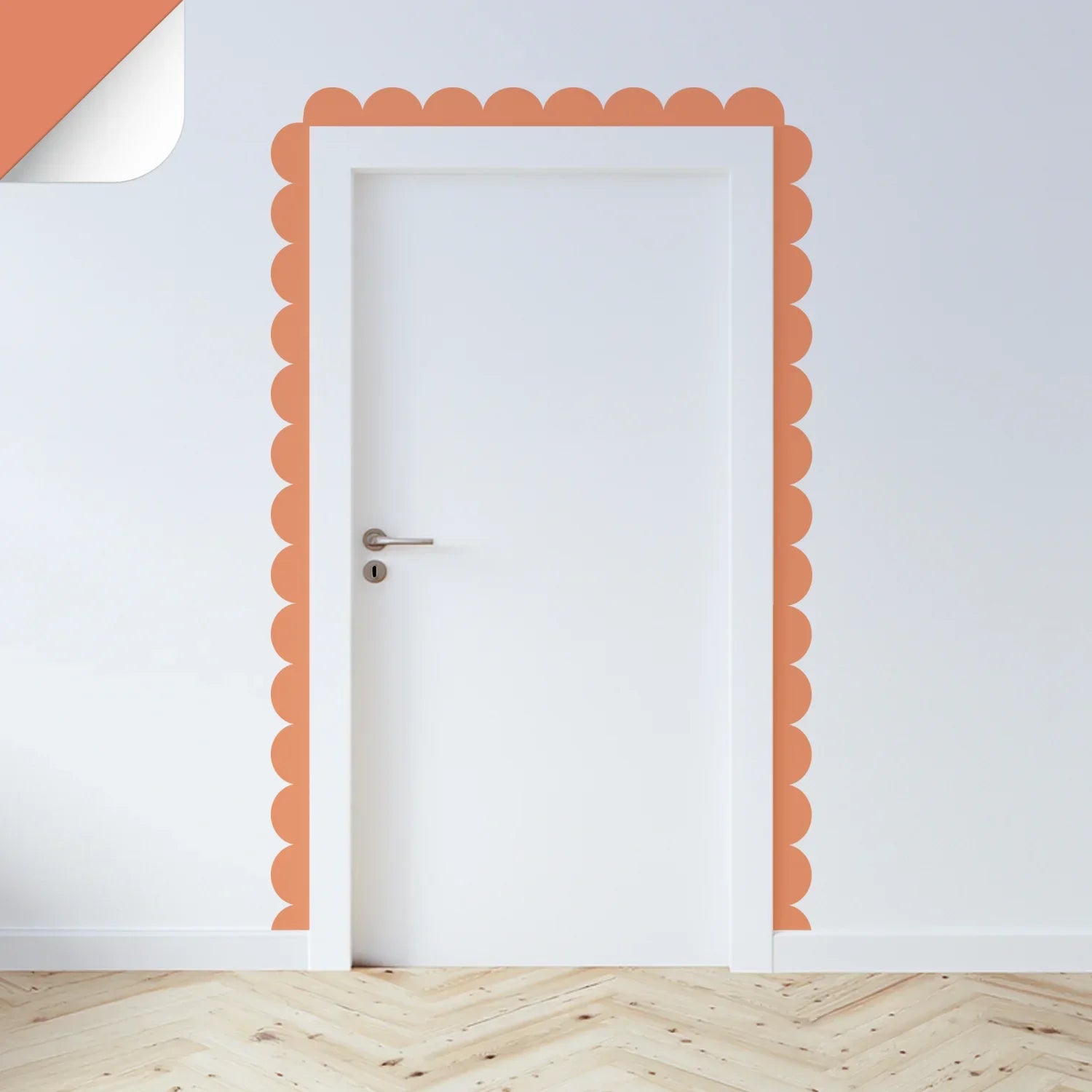 Oranges & Yellows Scalloped Border Decals - Orange - DW14.