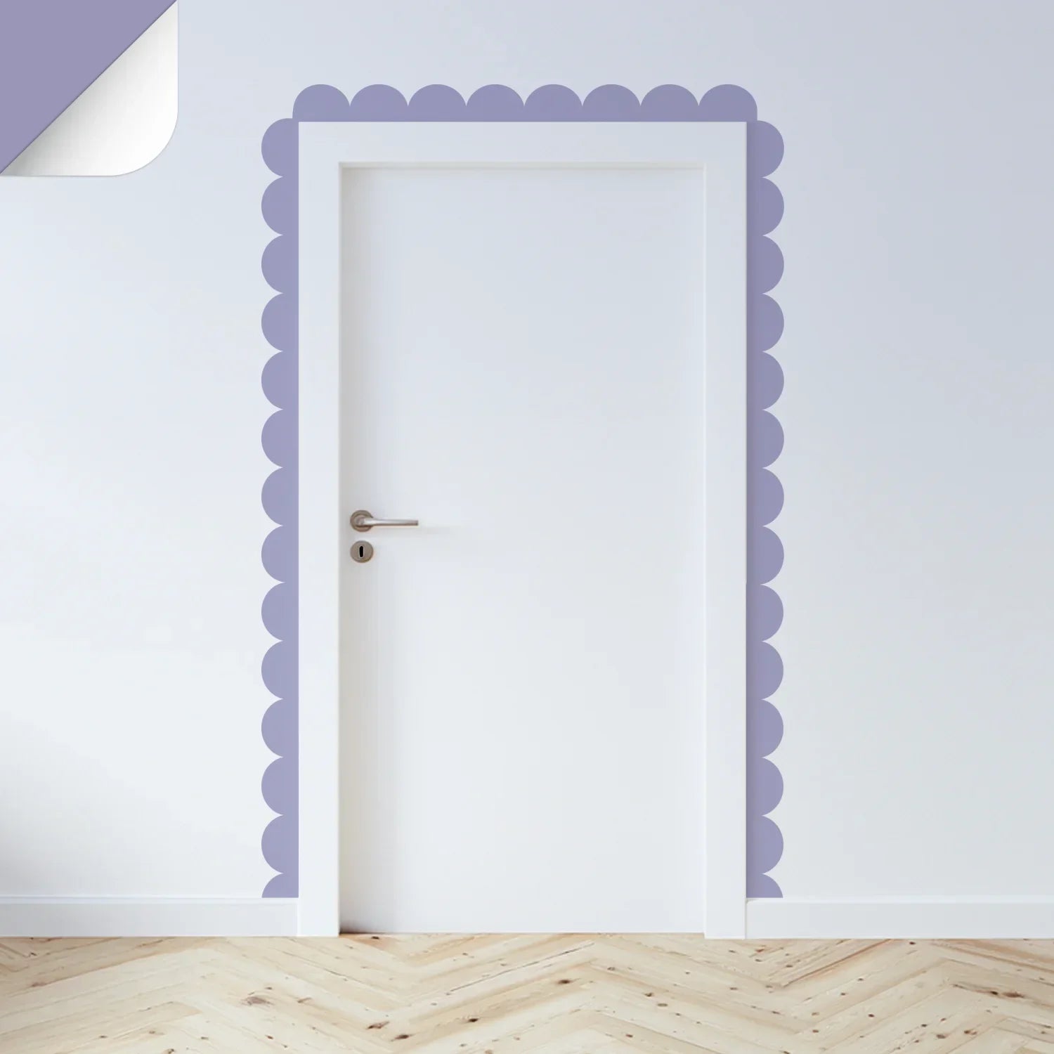 Pinks & Purples Scalloped Border Decals - Purple - DW14.