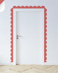 Oranges & Yellows Scalloped Border Decals - Red - DW14.