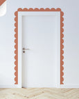 Oranges & Yellows Scalloped Border Decals - Rust - DW14.