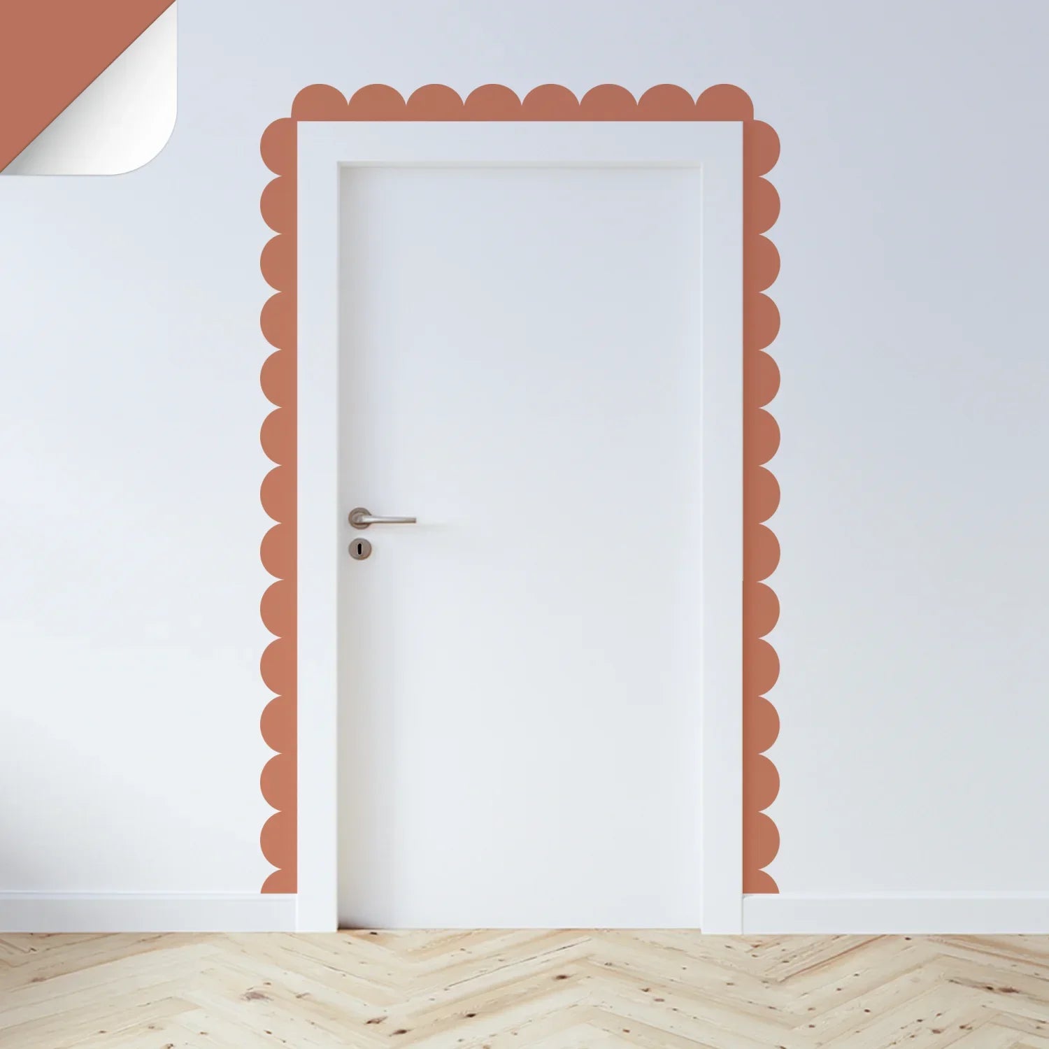 Oranges & Yellows Scalloped Border Decals - Rust - DW14.