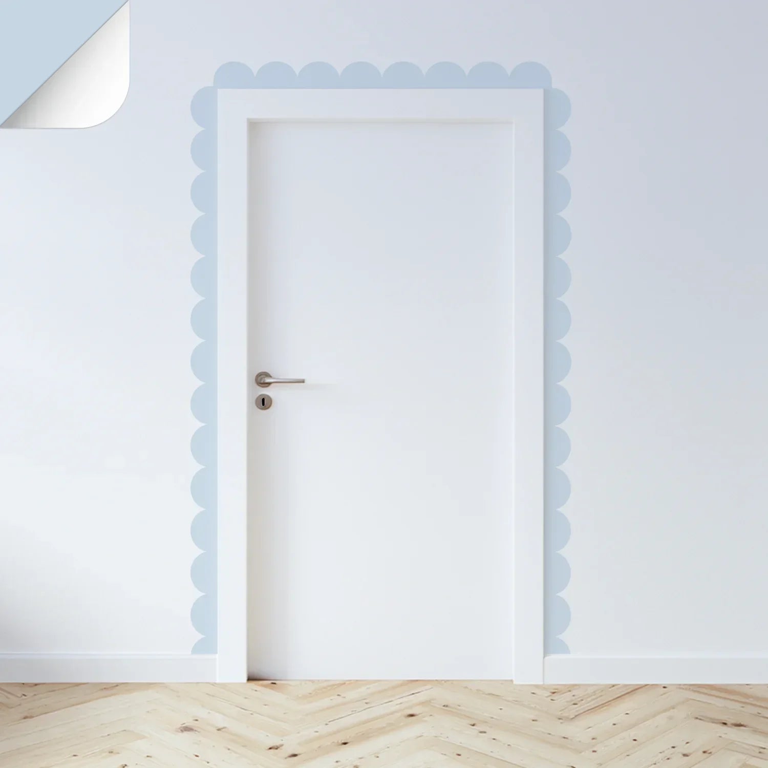 Blues Scalloped Border Decals - Sky - DW14. Borders