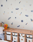 Blue Planets Kid’s Wall Decal DW7. Space Decals