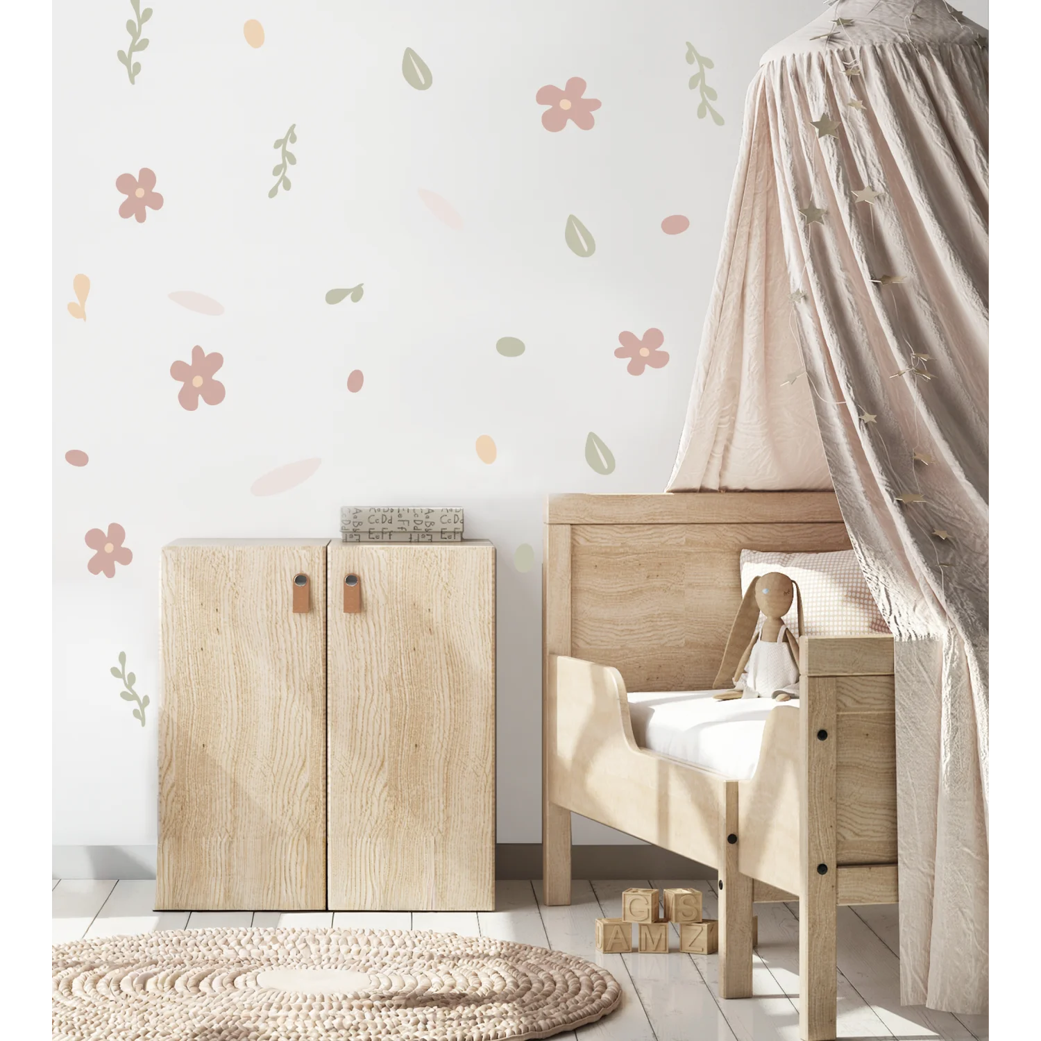 Boho Florals Wall Decal - DW2. Floral Decals