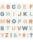 Bold Alphabet Fabric Wall Decal - Multi - DW10. Decals