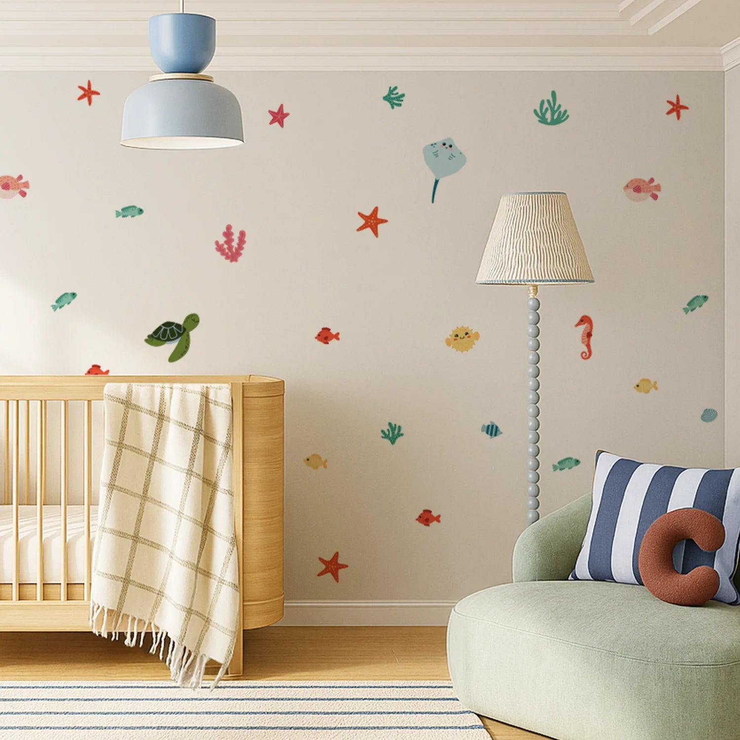 Bright Sea Creatures Wall Decal - DW8. Surf & Decals