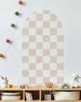 Checkered Patterned Arch Wall Decals - Medium / Milk &