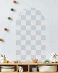 Checkered Patterned Arch Wall Decals - Medium / Milk & Sky