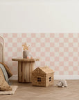 Checkered Wall Panels - Milk & Pink - DW11.