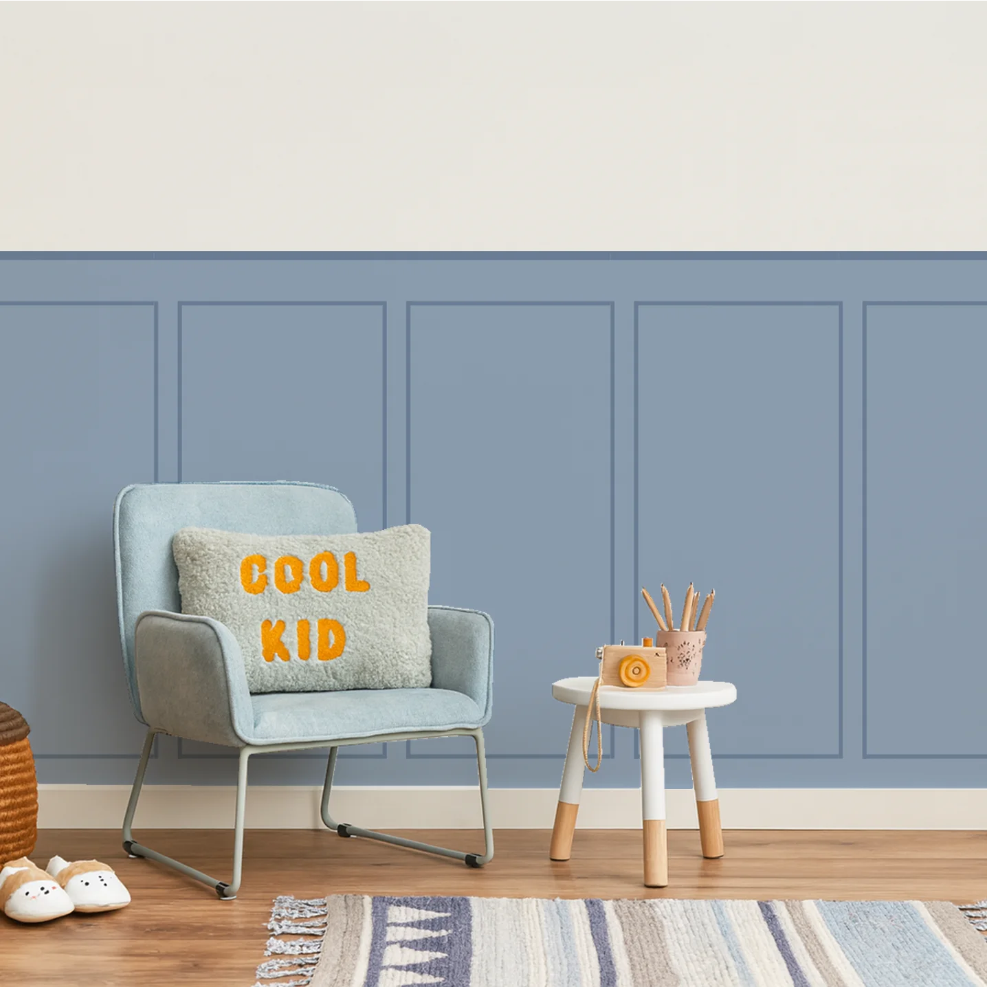 Classic Box - Panelled Wall Panels - Blue - DW11.