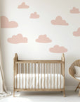 Cloud Wall Decals - Pink - DW3. Rainbow Sun Clouds